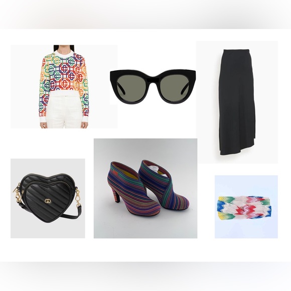 NIB United Nude Fold Hi Multi-Colored Ankle Booties in Fruit Punch, Size 38/8 - Picture 2 of 9